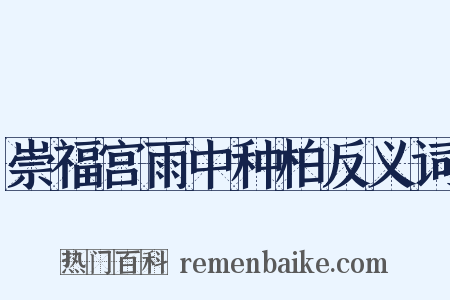 崇福宫雨中种柏反义词是什么意思的图片